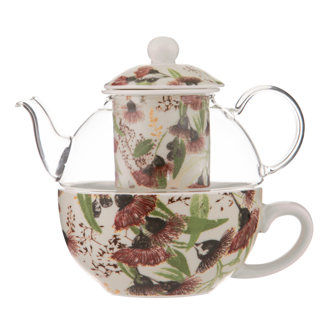 Silver Princess Glass Top Tea for One