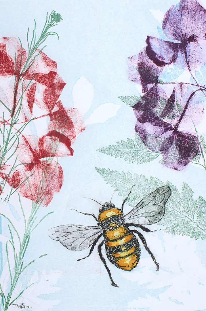 Bee And Rice Greeting Card Native Bee | Trudy Rice Collection