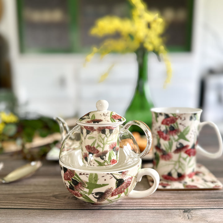 Silver Princess Glass Top Tea for One
