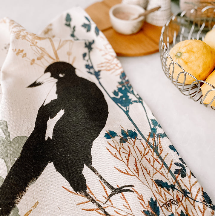ECO Tea Towel Magpie Music Design.